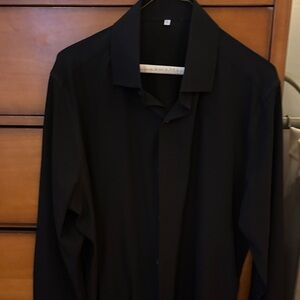 State and Liberty Black Men's Dress Shirt